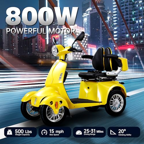 800W Motor 60V20Ah Battery 500lbs Weight Capacity Electric Wheelchair P185