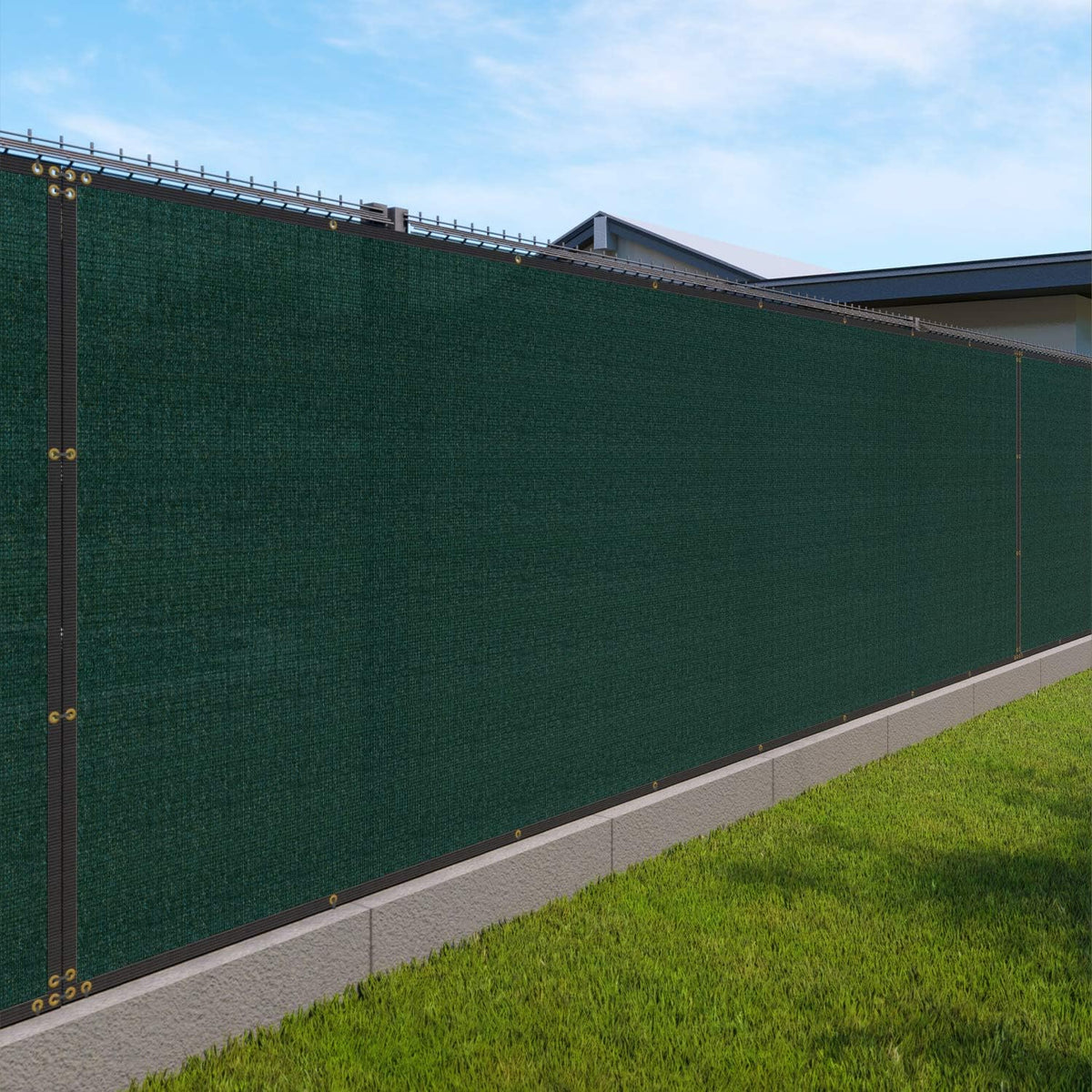 Green Heavy Duty Privacy Fence Screen 5' x 26' I434315