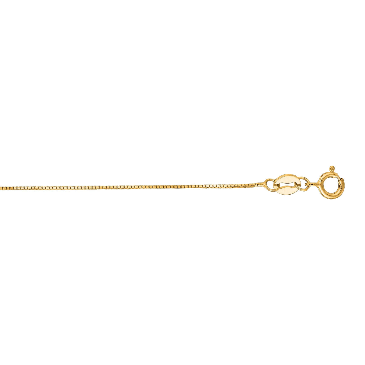 14k Solid Gold Yellow Box Chain Necklace 0.6 mm 13 inches L63885