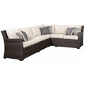 3 Piece Dark Brown Outdoor Sectional Set D9175