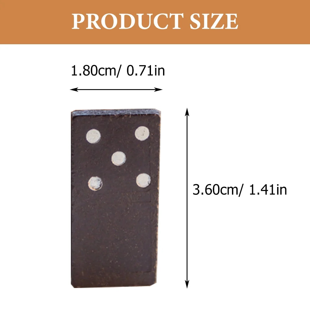 Black Wooden Domino Blocks Set Stacking Toy Blocks Board Games G756325