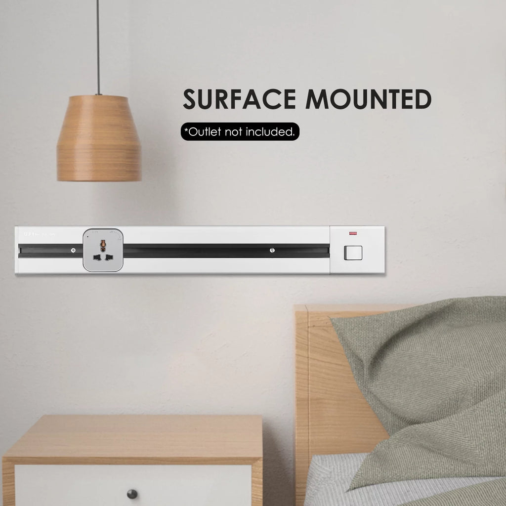 Surface Mounted Power Outlet Track 60cm Aluminum Alloy G9885