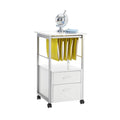 White 2-Drawer Mobile Vertical File Cabinet N257