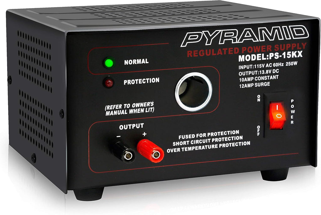 Universal Compact Bench Power Supply 5 Amp Linear Regulated 13.8 Volt DC 115V AC 70 Watt Input Screw Type Terminal 12V Car Cigarette Lighter Pack of 2 C5980