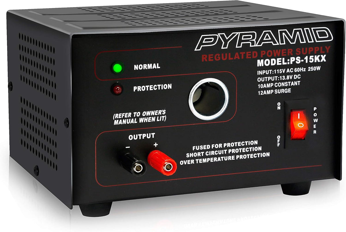 Universal Compact Bench Power Supply 5 Amp Linear Regulated 13.8 Volt DC 115V AC 70 Watt Input Screw Type Terminal 12V Car Cigarette Lighter Pack of 2 C5980