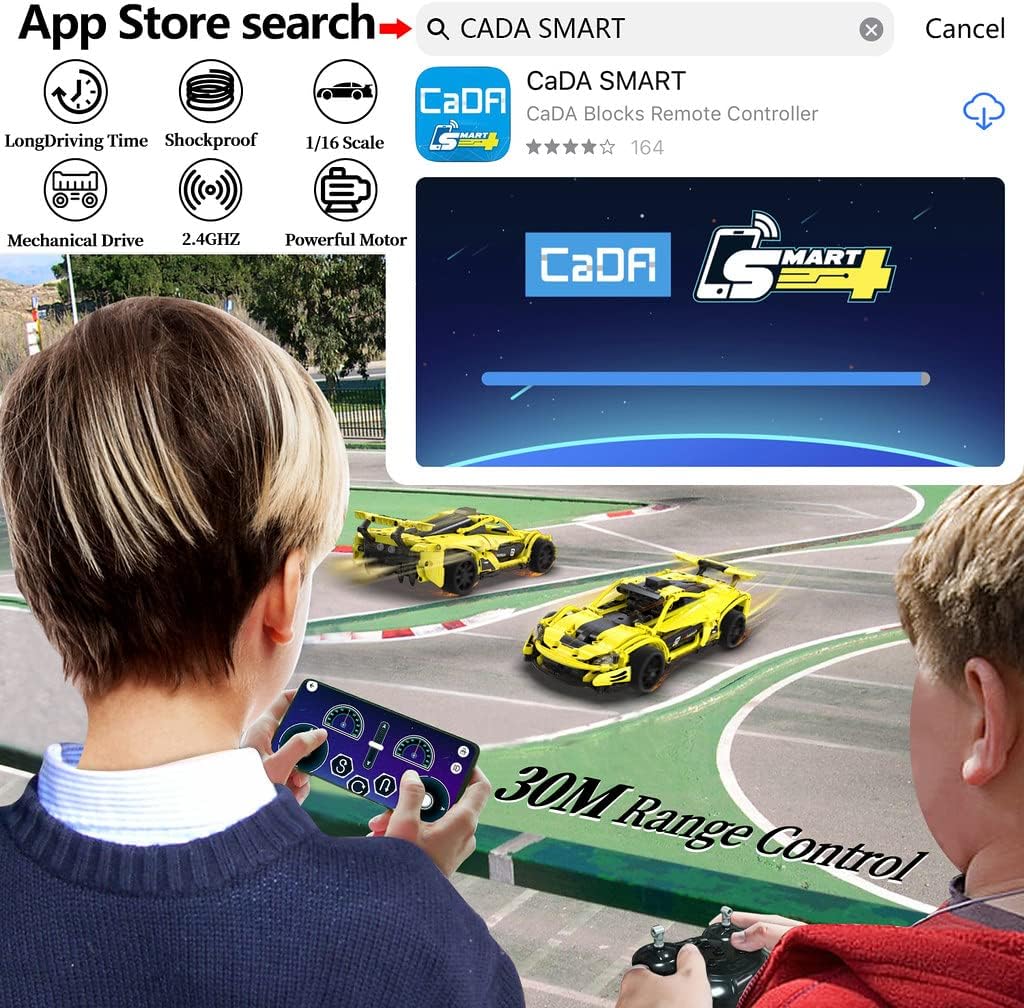 STEM Remote Control Car Building Toys for Boys Aged 6-12 Y1425