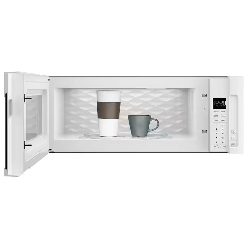 White Low Profile Microwave Hood Combination N319