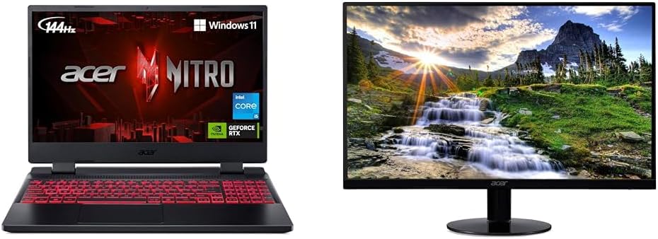 Gaming Laptop with Core i5-12500H, NVIDIA GeForce RTX 3050, and 21.5 Inch Full HD IPS Monitor M7256