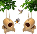 2 Pack Natural Wooden Hummingbird House T95044