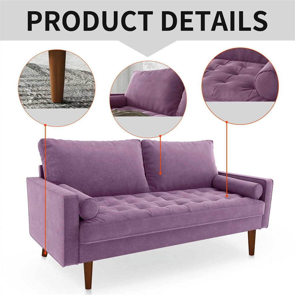 70" Upholstered Velvet Sofa F24926