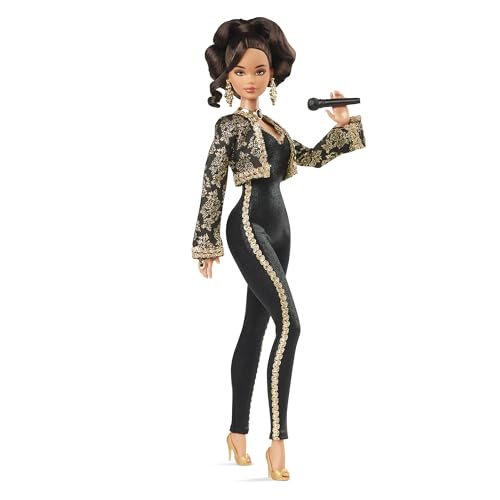 Black and Gold Suit Doll with Cropped Jacket and Golden Accessories A41807