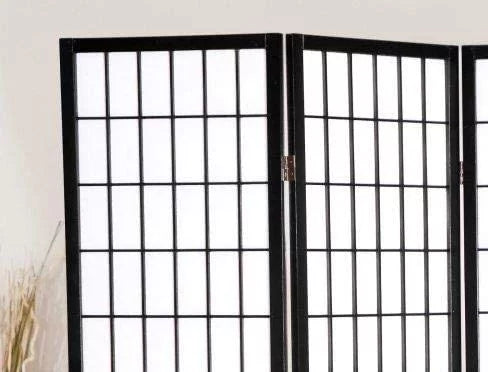4 Panels Wood Shoji Room Divider Screen G97157
