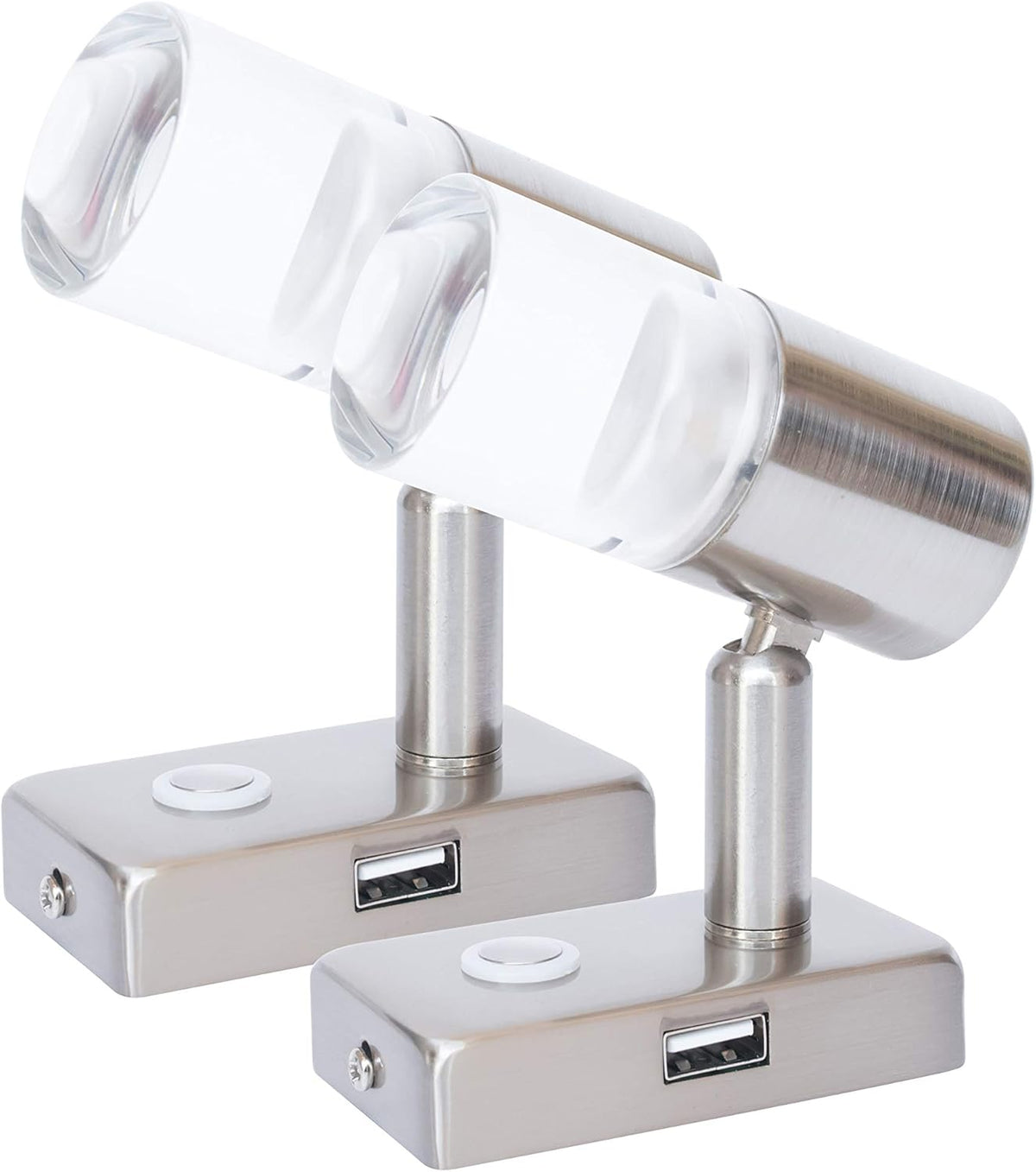 12V LED Reading Light with USB Port Touch Switch Dimmable Warm Two Pack I948715