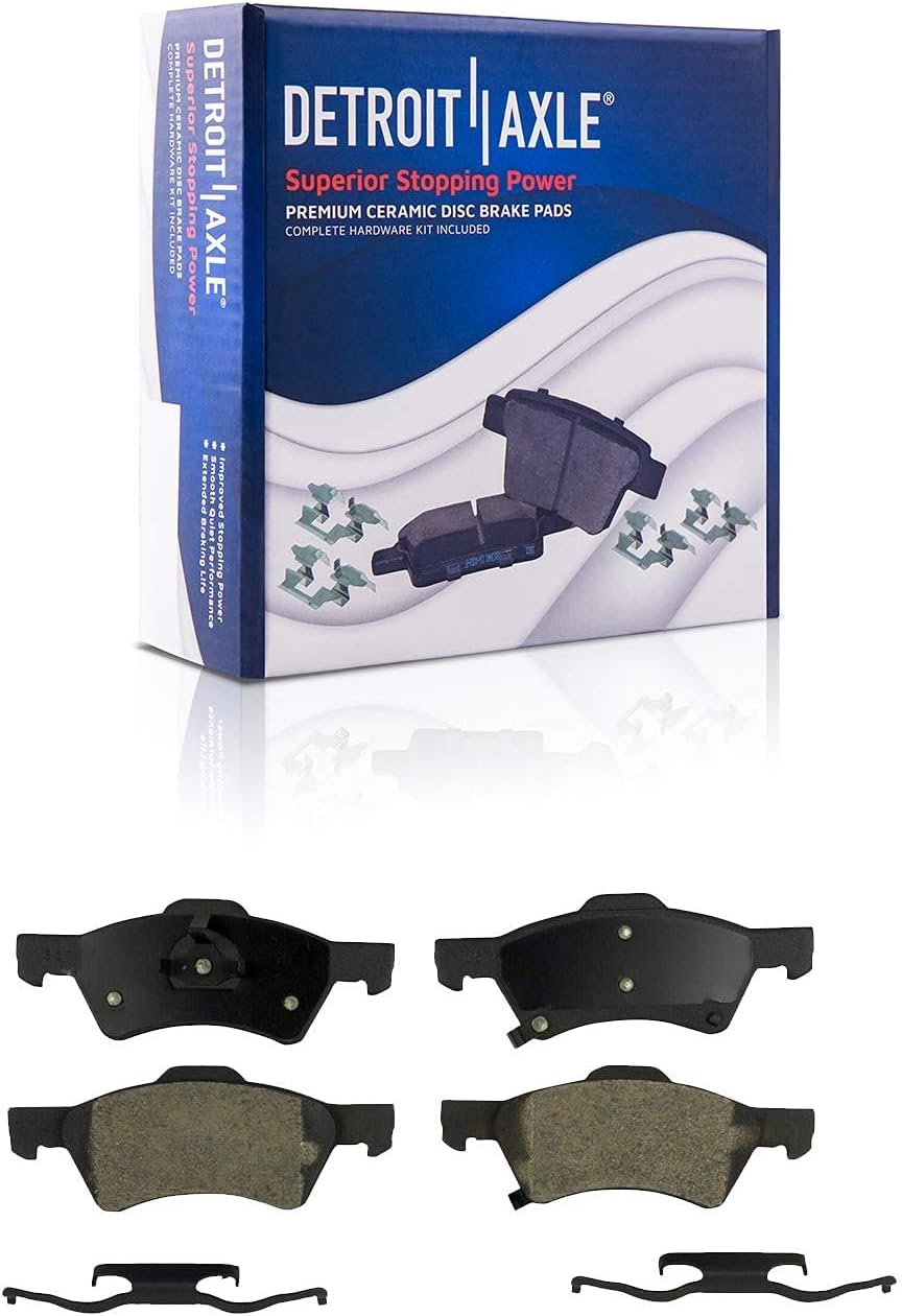 Front and Rear Disc Rotors + Ceramic Brake Pads 8pc Set S815