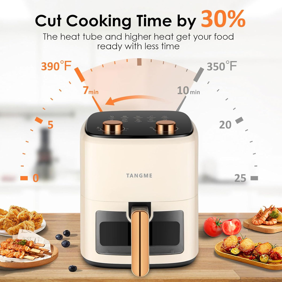 5.8Quart Air Fryer Oven with Viewing Window Non-stick Basket I47237