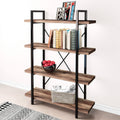 4-Tier Metal and Wood Bookshelf N3744