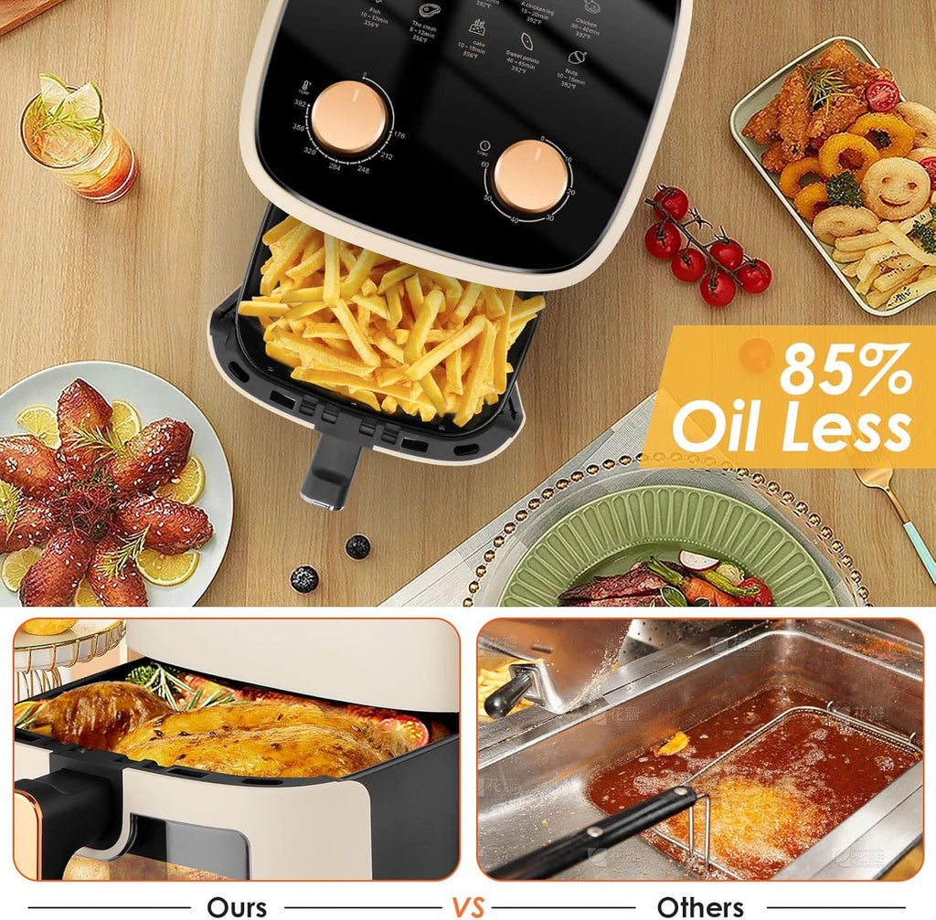 5.8Quart Air Fryer Oven with Viewing Window Non-stick Basket I47237