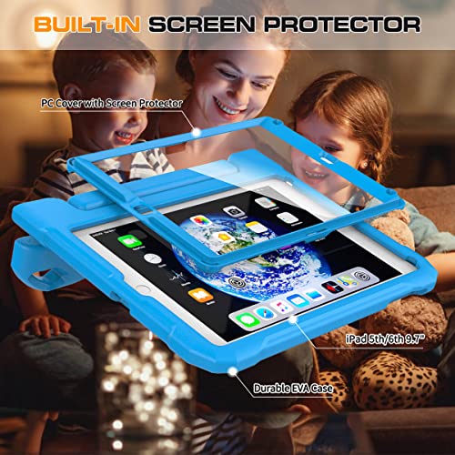 Pink Shockproof iPad 9.7" Case with Screen Protector J591