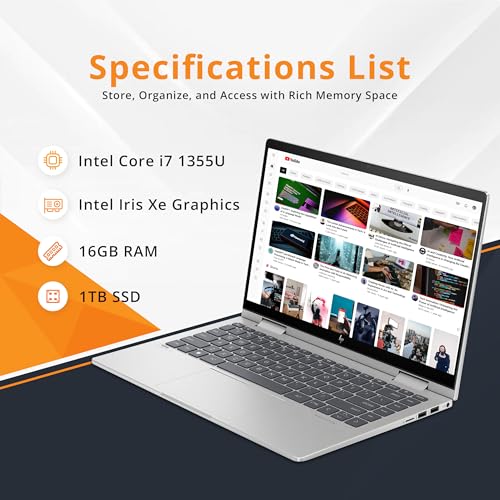 14" Full HD Touch-Screen Laptop, 8GB RAM, 512GB SSD, Intel Core i5, Intel Iris Xe Graphics, Fingerprint, Backlit KB, Win11, Natural Silver N181