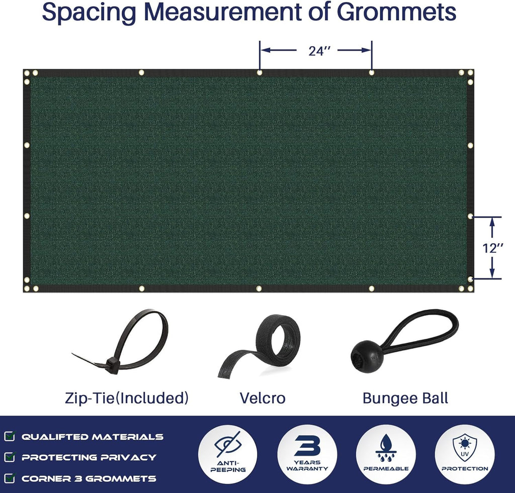 Green Heavy Duty Privacy Fence Screen 5' x 26' I434315