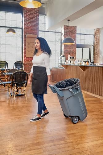 32 Gal Gray Vented Wheeled Trash Container U8637