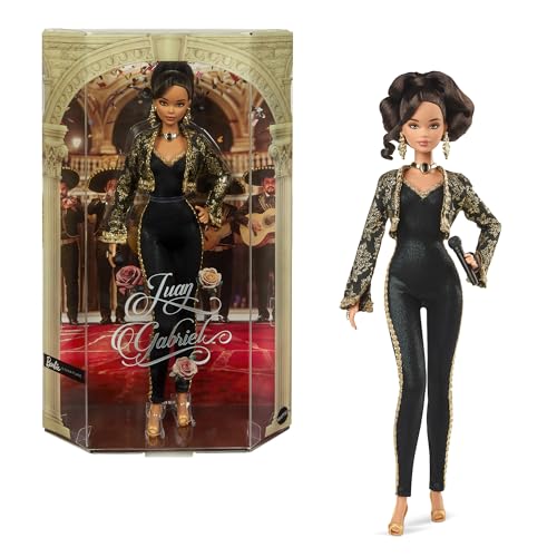 Black and Gold Suit Doll with Cropped Jacket and Golden Accessories A41807