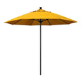 9 ft. Stone Black Aluminum Market Patio Umbrella O843