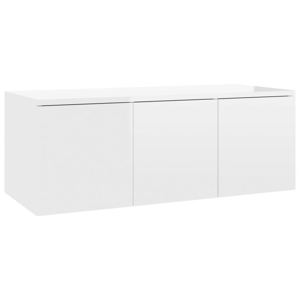High Gloss White Chipboard TV Cabinet G747