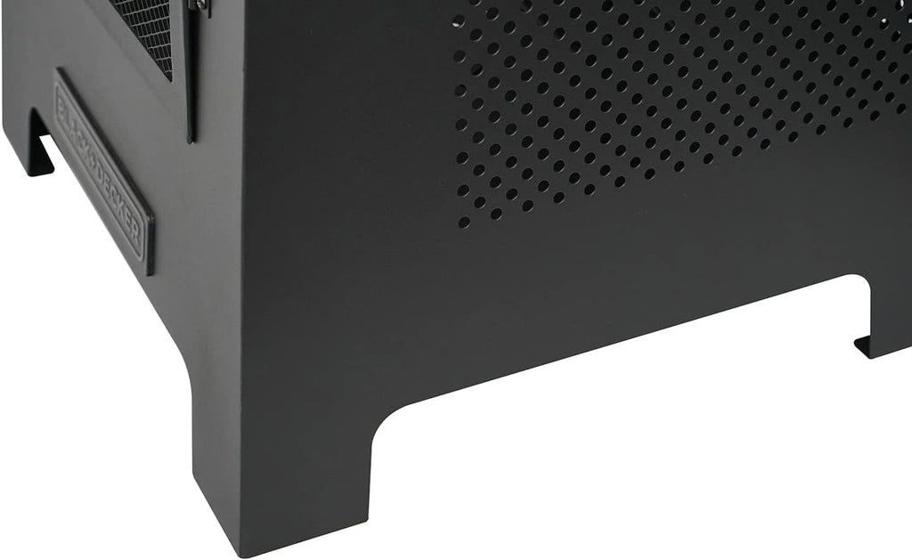 Black Steel Chiminea Fireplace with Poker U614200