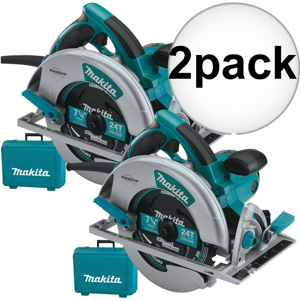 7-1/4 Circular Saw with LED Light 2-Pack J9988