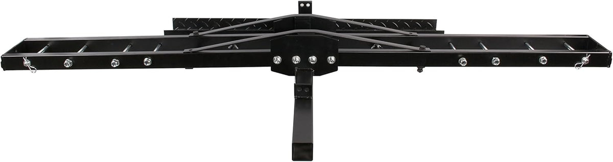 500-Pound Heavy Duty Motorcycle Carrier Hitch Rack with Loading Ramp C76712