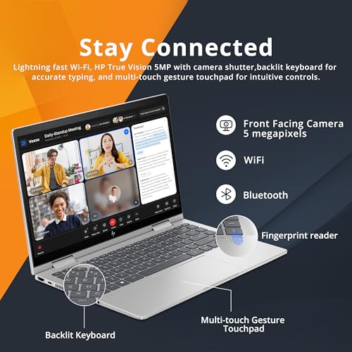 14" Full HD Touch-Screen Laptop, 8GB RAM, 512GB SSD, Intel Core i5, Intel Iris Xe Graphics, Fingerprint, Backlit KB, Win11, Natural Silver N181