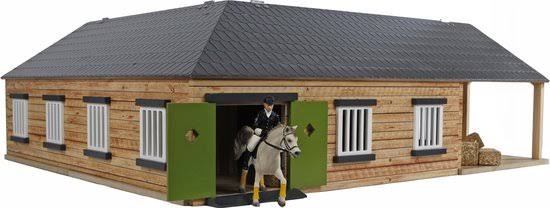 1-24 Scale Horse Stable with 4 Box Storage & Wash Box Q9613