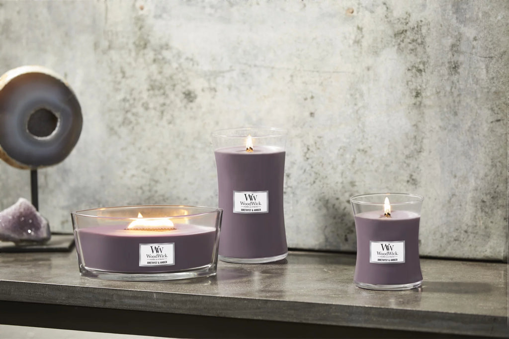 Amethyst & Amber Ellipse Candle L57129