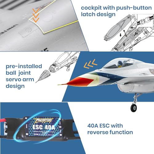 64mm EDF Jet Remote Control Airplane Battlefield Gray PNP R148885