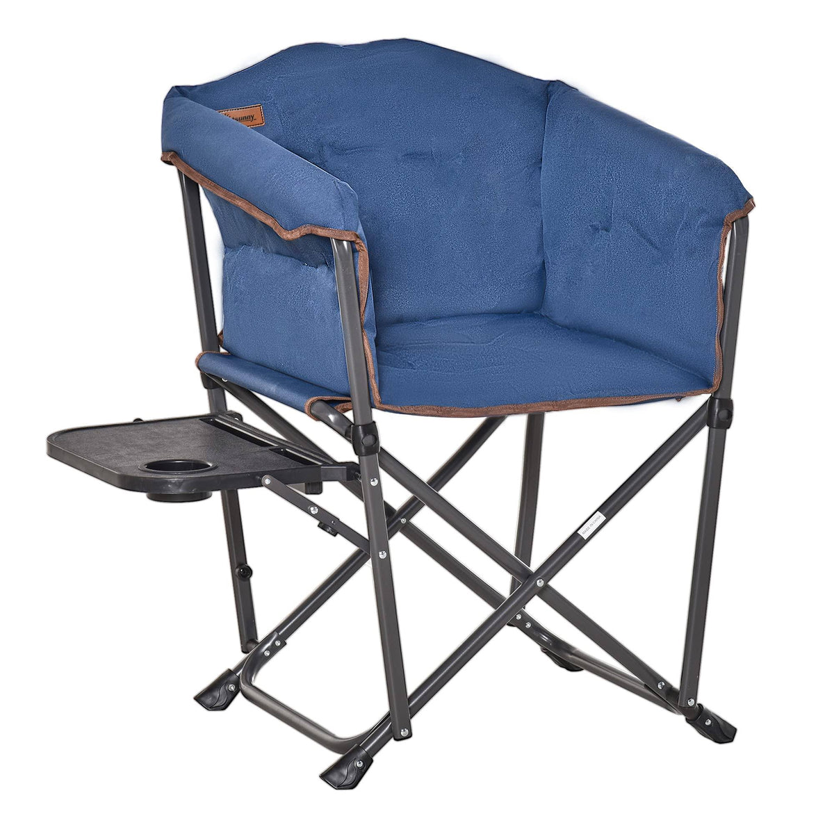 Oversize Padded Folding Director Chair with Side Table Z89280