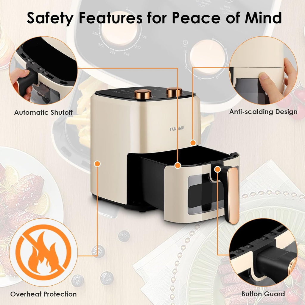 5.8Quart Air Fryer Oven with Viewing Window Non-stick Basket I47237