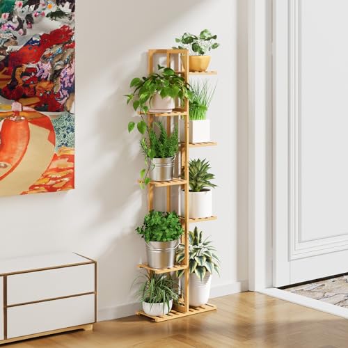 6 Tier 7 Potted Bamboo Plant Stand K7150