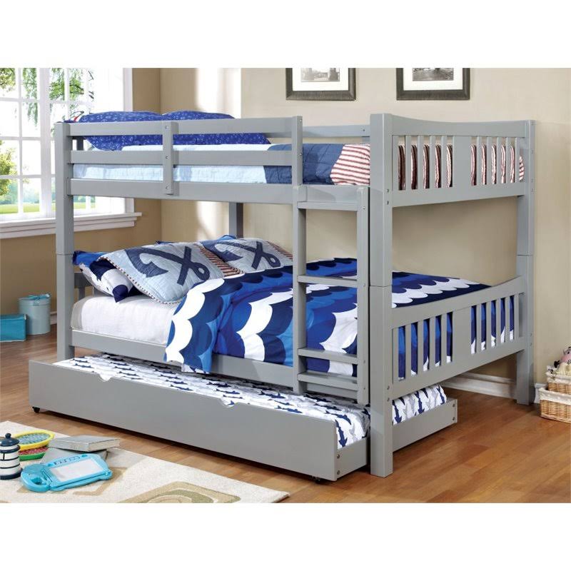 Gray Wood Twin Trundle Q57881