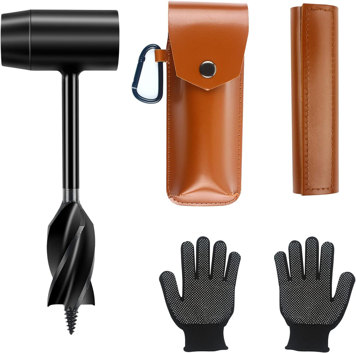 Brown Leather Case Hand Auger Wrench R391