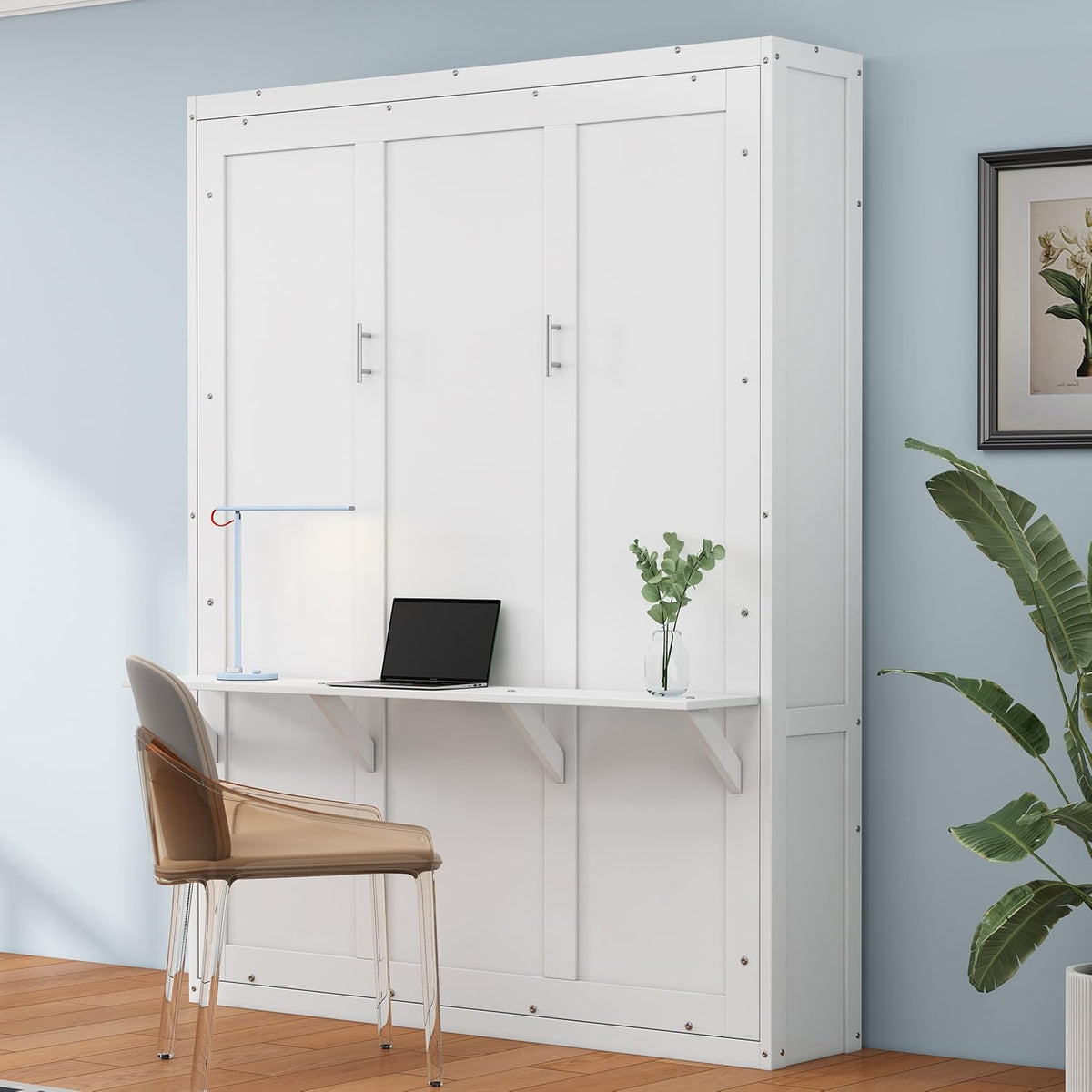 Queen Size Murphy Bed with Desk Q397089