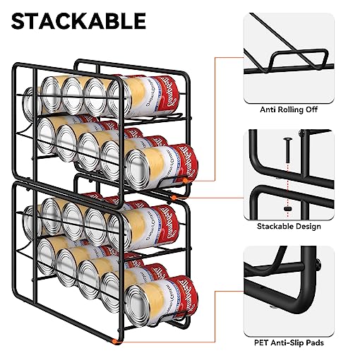 4 Pack Black Stackable Can Dispenser Rack G52458