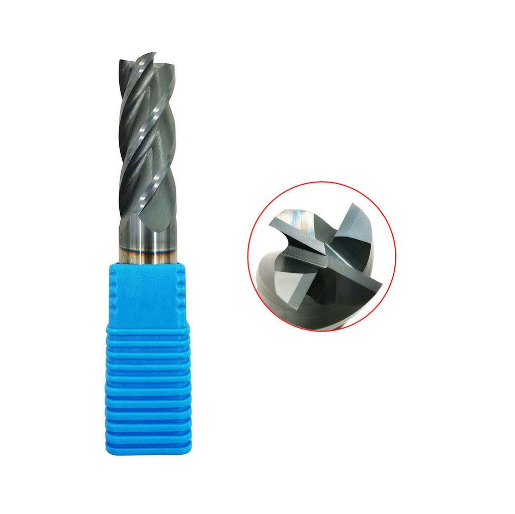 1/2 Carbide Square End Mill 4 Flute AlTiN Coating Pack of 2 C69539