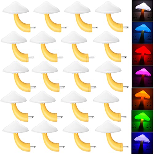 20 Pcs LED Color Changing Mushroom Night Light S4756