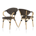 Natural Tone Patio Side Chairs Set of 2 H954