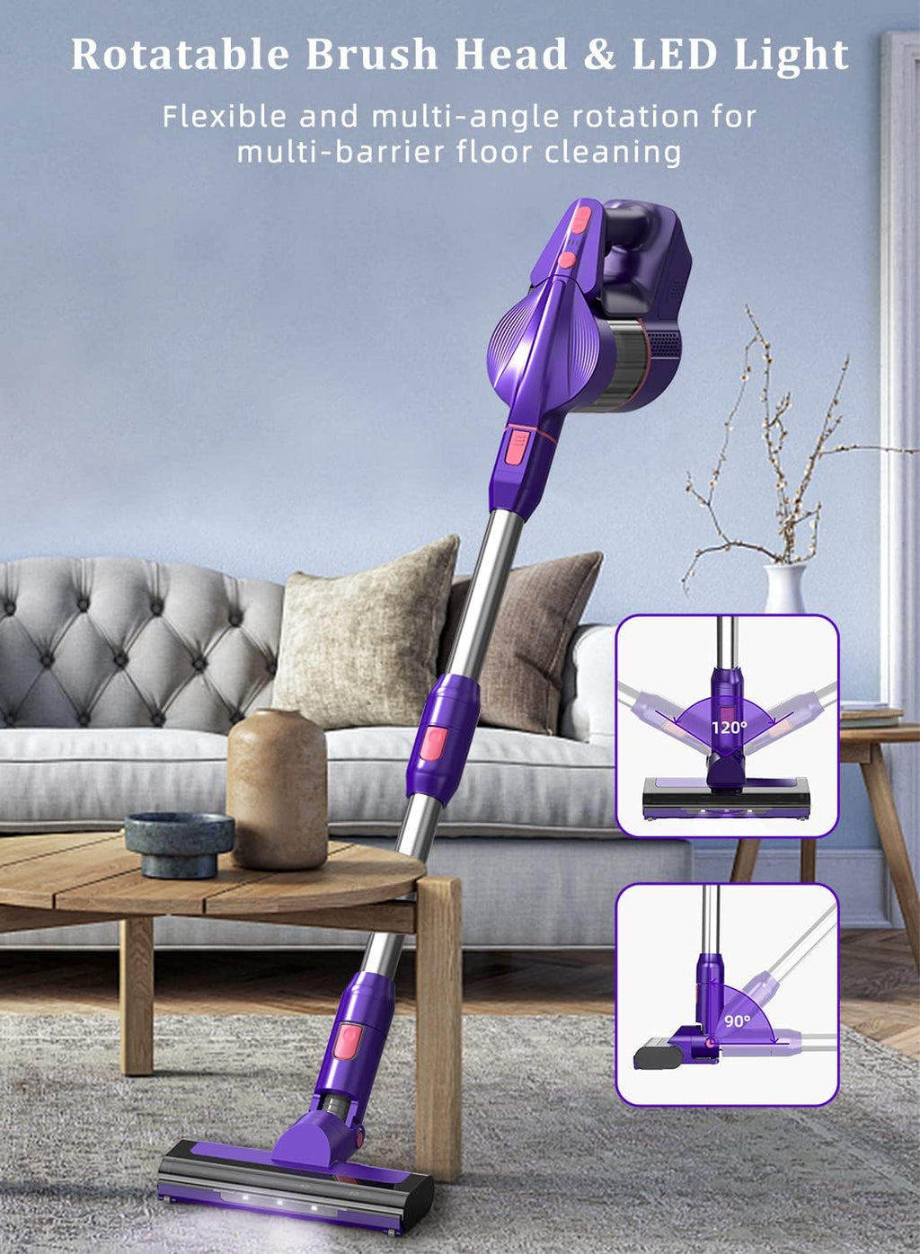 Cordless Stick Vacuum Cleaner with Detachable Battery U87313