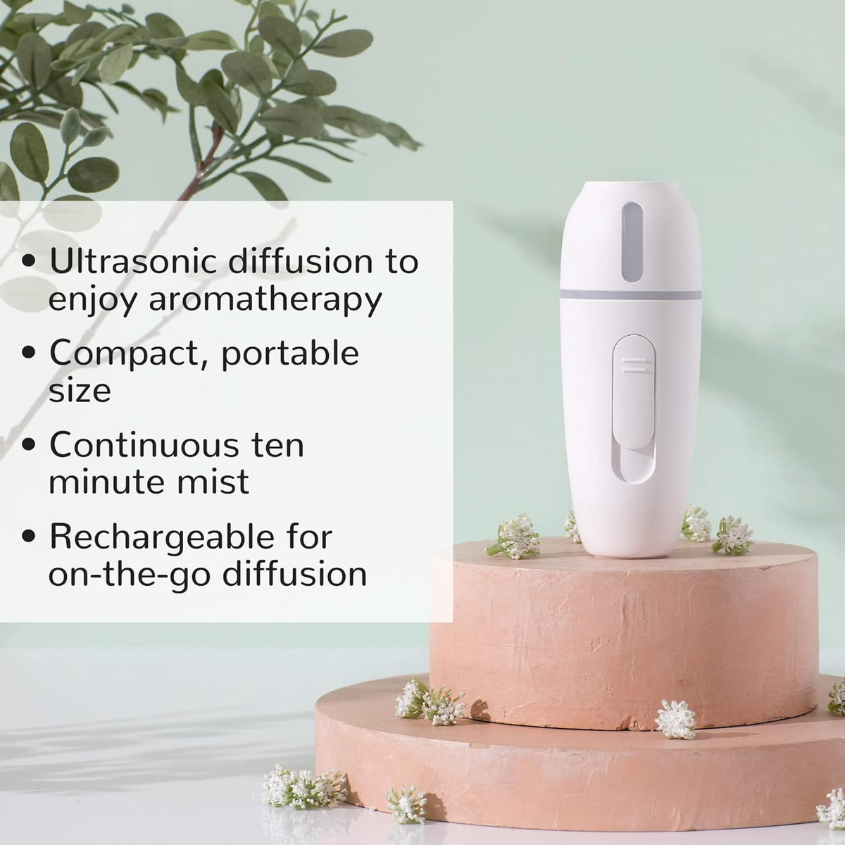 Mini Portable Diffuser for Essential Oils, Rechargeable via USB, Cordless R99548