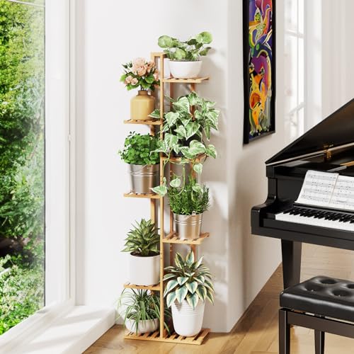 6 Tier 7 Potted Bamboo Plant Stand K7150