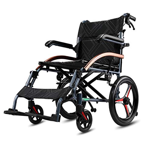 18" Seat 26lbs Magnesium Alloy Self-Propelled Transport Wheelchair P828