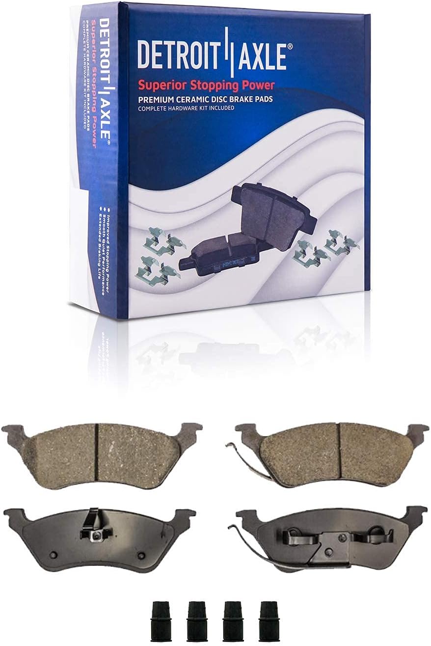 Front and Rear Disc Rotors + Ceramic Brake Pads 8pc Set S815